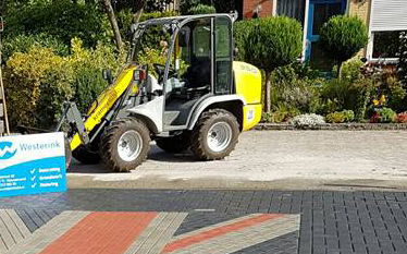 mini shovel bestrating steenwijk